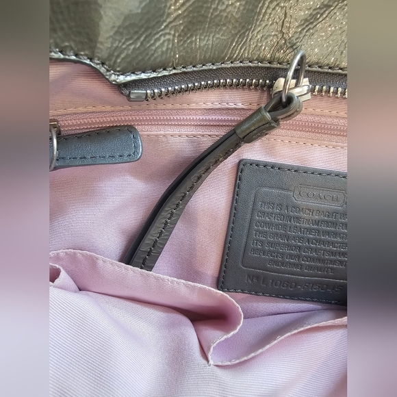 Coach Gray Leather Tote F15045 Shoulder Bag – Full Grain Leather - Picture 14 of 16